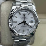 ロレックススーパーコピーデイデイト 228239 、ダイヤモンド入りシルバーダイアル - 画像 (3)