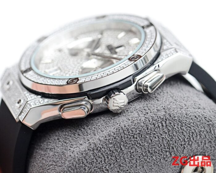 ウブロ偽物クラシックフュージョン ダイヤモンド43mm VKクォーツムーブメント - 画像 (8)