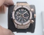 ウブロ時計コピービッグバン ウニコ ダイヤ46mm VKクォーツムーブメント日本製 - 画像 (2)