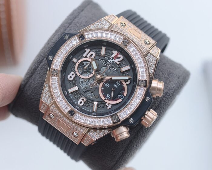 ウブロ時計コピービッグバン ウニコ ダイヤ46mm VKクォーツムーブメント日本製 - 画像 (1)