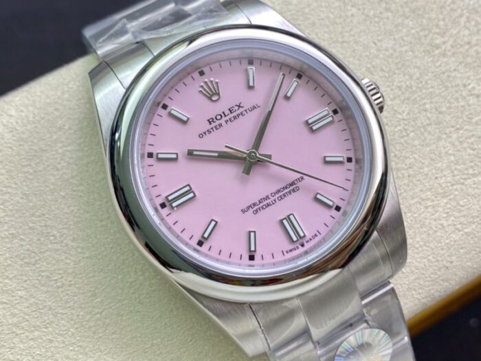 ロレックス偽物 オイスターパーペチュアル 124300 41mm ピンク 41mm Asianムーブメント - 画像 (1)