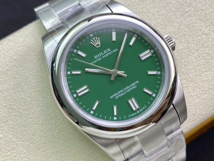 ロレックス オイスターパーペチュアルコピー時計 124300- 41mm グリーンAsianムーブメント - 画像 (1)