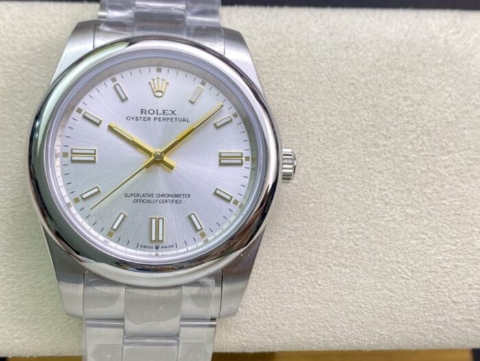 ロレックス オイスターパーペチュアル 124300コピー時計 41mm シルバーAsianムーブメント - 画像 (2)