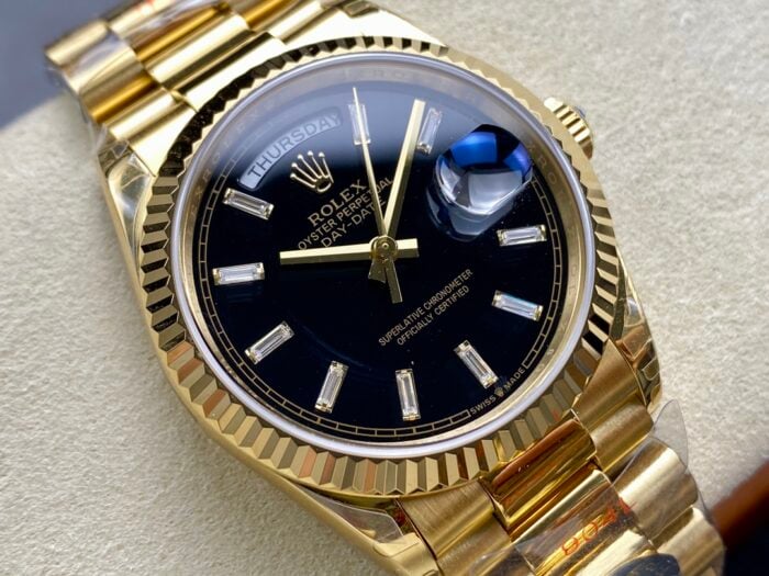 ロレックスデイデイト偽物時計228238 Black Swiss ETA社 2836-2 ムーブメント - 画像 (1)