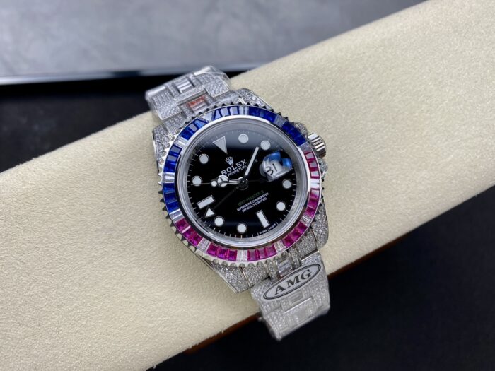 ロレックス GMT マスターコピー時計 AMG 126710BLRO 40mm ETA2836-2ムーブメント搭載 - 画像 (2)