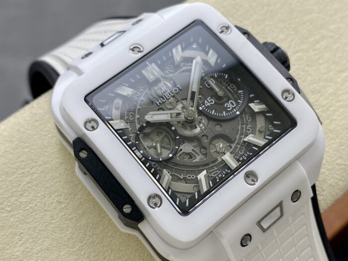 ウブロ スクエア バン ウニコ ホワイトセラミック 821.HX.0170.RXクローンCal.HUB1280ムーブメント BBF工場 - 画像 (1)