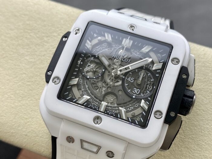 ウブロ スクエア バン ウニコ ホワイトセラミック 821.HX.0170.RXクローンCal.HUB1280ムーブメント BBF工場 - 画像 (4)