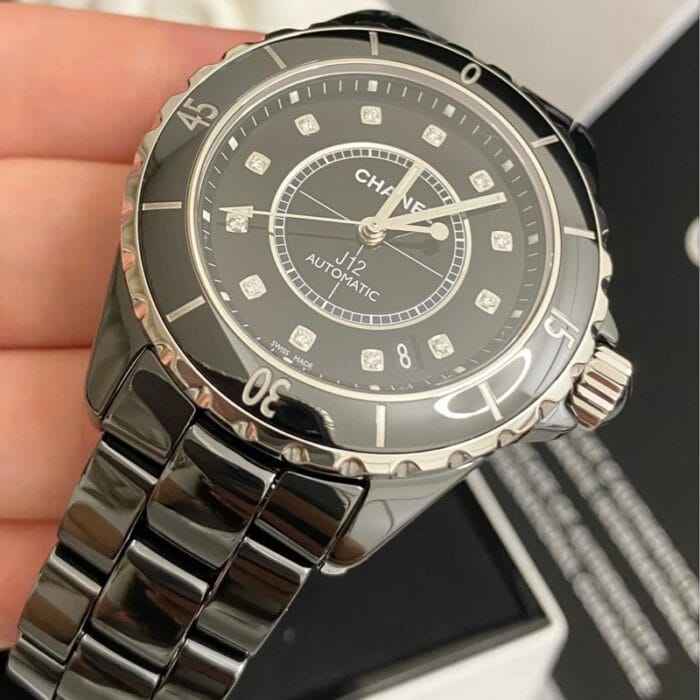 シャネルレプリカ時計 J12 38MM ブラックダイヤ  Asianムーブメント自動巻き - 画像 (4)