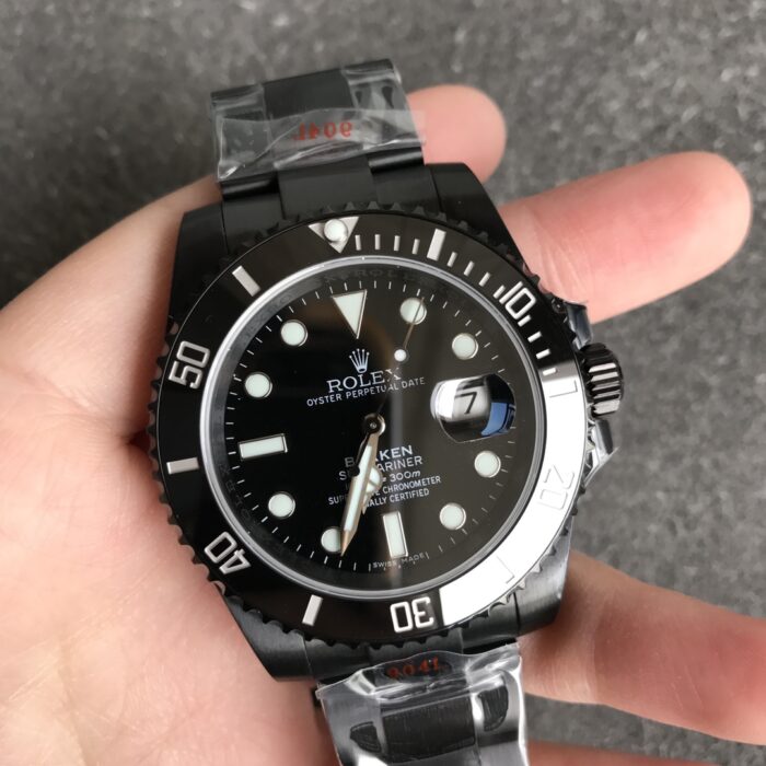 ロレックス偽物 サブマリーナ デイト ブラック PVD/DLCコーティング ステンレススチール 40mm 116610LN - 画像 (2)