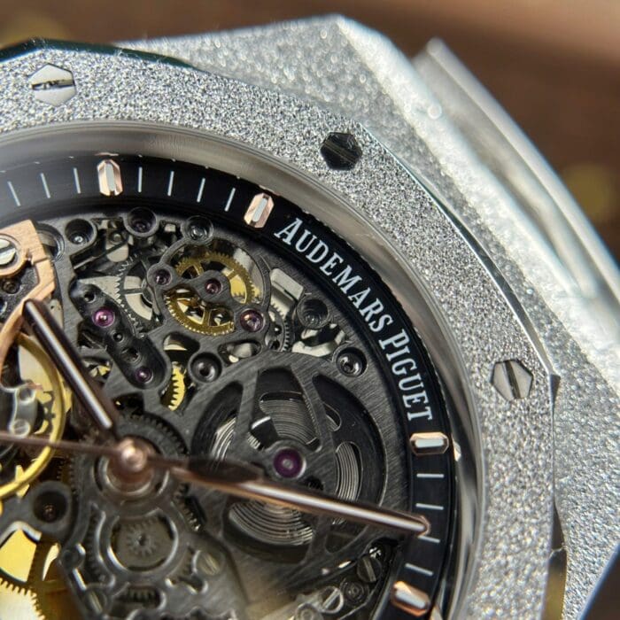 オーデマ・ピゲ ロイヤルオークコピー フロステッドゴールド ダブルバランスホイール オープンワーク 15407BC.GG.1224BC.01 THB工場 - 画像 (6)