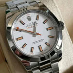 ロレックスミルガウスRef.116400ホワイト マンゴーオレンジ コピー腕時計