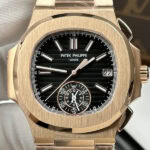 パテックフィリップノーチラス5980 高品質コピー時計ブラック文字盤 - 画像 (2)
