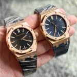 オーデマ・ピゲ ロイヤルオークコピー 50周年記念 15510ORブラック文字盤革バンド - 画像 (2)