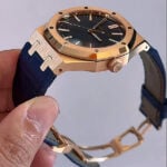 オーデマ・ピゲ ロイヤルオークコピー 50周年記念 15510ORブラック文字盤革バンド - 画像 (6)