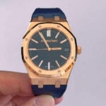 オーデマ・ピゲ ロイヤルオークコピー 50周年記念 15510ORナイトブルー文字盤革バンド - 画像 (2)