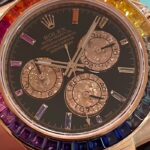 ロレックスデイトナ レインボースーパーコピー時計18K砲金 加重版153g - 画像 (2)