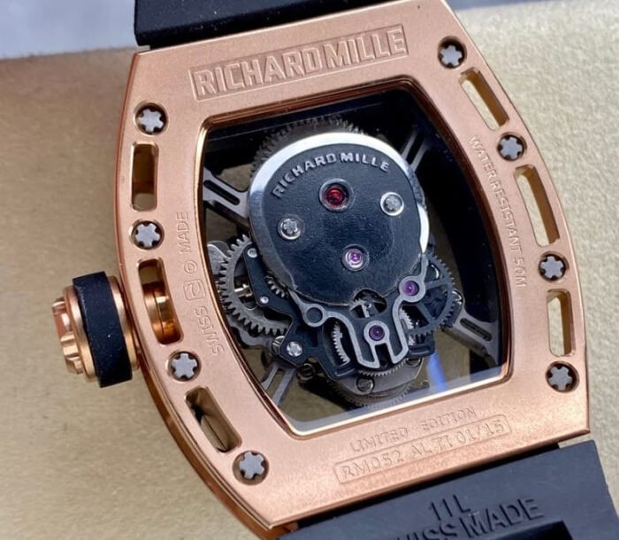 リシャール・ミルRM 052スーパーコピー18kローズゴールドトゥールビヨン - 画像 (7)