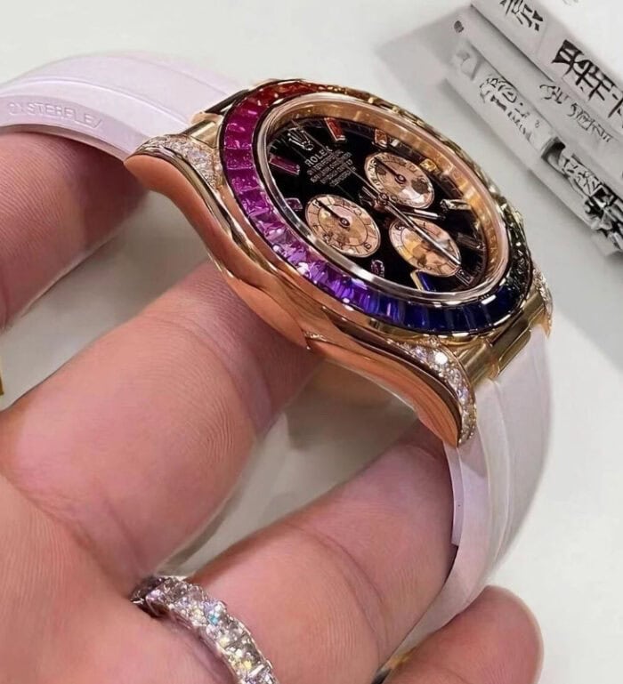 ロレックスデイトナコピー116595RBOW レインボー18K 加重版155g - 画像 (5)